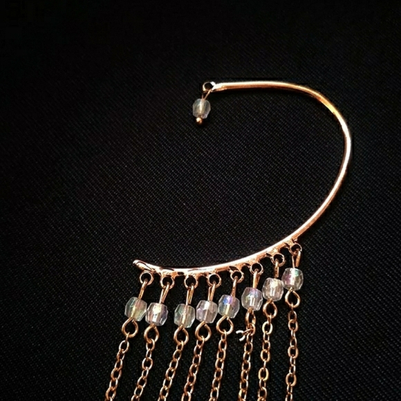 💋SUKI BOJO FEATHER TASSEL CUFF EARRING!!! - Picture 3 of 5